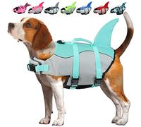 EMUST Large Dog Life Jacket, Dog Mermaid Life Vests for Swimming, Adjustable Dogs Flotation Vest Swimsuits with Lift Handle for Small, Medium, Large Dogs, (XL, Turquoise)