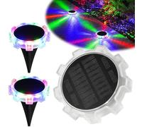 Emuteck Solar Streaming Lights, Outdoor LED Solar Wall Lights Ground Lights, 4 Modes Auto Off/On, Waterproof Decorative Landscape Lights for Porch Fence Garden Patio Deck Pathway (RGB, 2 Pack)