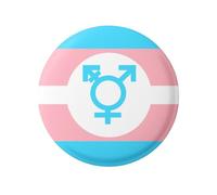 EMUWORKS 1-Inch Pin Badges - Glossy Pride Accessories: Lesbian, Trans, Bisexual, Gay, LGBTQ Gifts - Small Pride Decorations, Rainbow Badge, Love Heart Pins for Bags, Secure Pinback (Transgender#3)