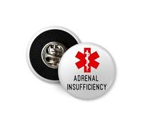 Emuworks Medical Alert Badges - Adrenal Insufficiency Medical Alert Badge, Medical ID Logo Badge, 1- inch 25mm Diameter