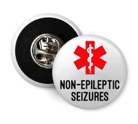 Emuworks Medical Alert Badges - Non Epileptic Seizures Alert Badge, Medical ID Secure Fit Small size 1 -inch 25 mm