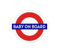 Emuworks Pregnancy Announcement Gift - Baby Shower Laptop Stickers for Adults, Baby On Board London Underground Self Adhesive Luggage Stickers for Suitcases, Cool Stuff Stickers for Scrapbooking