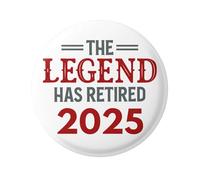 EMUWORKS Retirement Badges - The Legend Has Retired 2024, Perfect Retirement Gift for Daddy from Daughter, Friends, Colleagues & More, Ideal for Happy Retirement Decorations and Fun Party Accessories