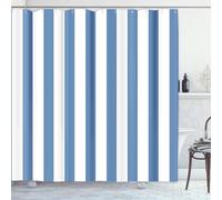 Emvency Shower Curtain Abstract Classic Blue and White Stripe Graphic Modern Waterproof Polyester Fabric 72 x 72 inches Set with Hooks