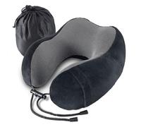 Emwel Aeroplane Neck Pillow, Travel Pillow, Memory Foam, Ergonomically Designed Neck Pillow, Neck Pillow, Travel Gadgets, Ideal for Travel, Plane, Car, Office, Black