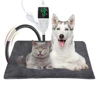 Emwel Pet Heating Pad 45 * 70cm Adjustable Timer & Adjustable Temperature,Waterproof Safe Heated Pet mat for Dog Cat