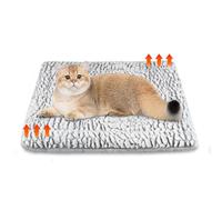 Emwel PETS Self Heating Cat Bed Heated Cat Blanket Washable Warming Pet Pad Electric-Free Heat Bed Puppy Cushion Small Thermal Mat Reversible 50 x 60cm