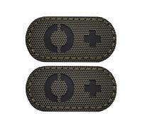 EmWoot 2PCS Blood Type O+ Patches IR Infrared Reflective Laser Cut Patch Tactical Morale Patch Hook and Loop(2×1 inch Army Green)