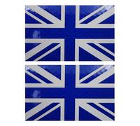 EmWoot 2PCS UK United Kingdom Britain Flag Patches IR Infrared Reflective Laser Cut Tactical Morale Patch Hook and Loop(3×2 inch Blue)