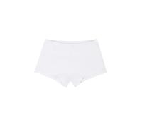 EMY Girls' Boxer Briefs 90% Cotton 10% Elastane | Soft Comfortable Underwear for Dance Gym Skating | Sizes 4-12 Years | Available as Single or 3-Pack - One Colour Only White