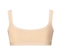 EMY Girls Stretch Cotton Brassiere Top 4-12 Years | Soft Natural Non-Synthetic Bra | 3 Colours: White Black Nude | Sport Dance Underwear, Nude, 7 Years