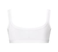 EMY Girls Stretch Cotton Brassiere Top 4-12 Years | Soft Natural Non-Synthetic Bra | 3 Colours: White Black Nude | Sport Dance Underwear, White, 11-12 anni