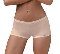 EMY Women's Boxer Shorts in Stretch Cotton | Natural Underwear without Microfibre | White Black Nude | Sizes 2-5 (S-XL) | Comfort for Fitness, Dance and Leisure, Nude, M