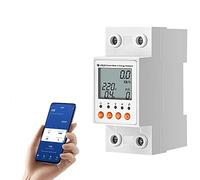 eMylo Smart Electricity Meter, DIN Rail, 1-Phase Digital AC Meter, 220 V, Tuya WLAN Circuit Breaker with Power Consumption Measurement and Surge Protection, Compatible with Alexa, Google Assistant