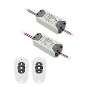 eMylo Smart RF Motor Controller Switch Wireless Relay Module 433Mhz DC 12V Motor Remote Control Switch Support Rolling Door/Electric Curtains/Locks/Water Pump Control Motor Forward/Reverse 2pcs