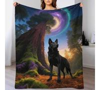 EMYXPAQM Belgian Malinois Fleece Throw Blanket for Couch Sofa Bed All Season Dog Big Tree Pattern Blanket Comfort Warmth Flannel Creative Gift for Kids Teens Adults 50x60inch(127x152cm)