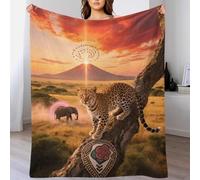 EMYXPAQM Bengal Fleece Throw Blanket for Couch Sofa Bed All Season Bengal Savannah Pattern Blanket Comfort Warmth Flannel for Couple Wife Husband 50x60inch(127x152cm)