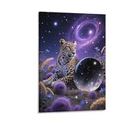 EMYXPAQM Cheetah Canvas Wall Art Cheetah Nebula Canvas Prints Modern for Living Room Office Wall Decor Gift 08x12inch(20x30cm)