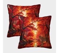 EMYXPAQM Cheetah Cushion Covers Set of 2, Soft Microfiber Couch Pillow Covers with Hidden Zipper, Premium Square Pillow Cases, for Couch Sofa Bed Living Room Bedroom 50x50cm