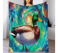 EMYXPAQM Common Teal Fleece Throw Blanket for Couch Sofa Bed All Season Nebula Planet Pattern Blanket Comfort Warmth Flannel for Her Or Him 70x80inch(180x200cm)