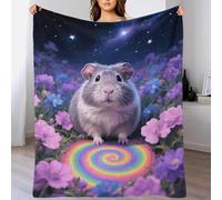 EMYXPAQM English Shorthair Guinea Pig Fleece Throw Blanket for Couch Sofa Bed All Season Starry Sky Pattern Blanket Soft Warm Cozy Flannel Unique Gift for Boys Girls 60x80inch(150x200cm)