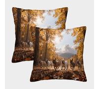 EMYXPAQM French Bulldog Cushion Covers Set of 2, Soft Microfiber Couch Pillow Covers with Hidden Zipper, Square Decorative Throw Pillow Cases, for Garden Livingroom Couch Patio Furniture 50x50cm