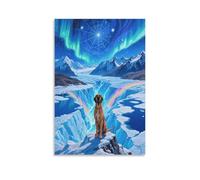 EMYXPAQM Great Dane Canvas Wall Art Great Dane Glacier Canvas Prints Modern Artwork for Living Room And Bedroom Decorations Gift 16x24inch(40x60cm)