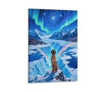 EMYXPAQM Great Dane Canvas Wall Art Great Dane Glacier Canvas Prints Modern Artwork for Living Room And Bedroom Decorations Gift 16x24inch(40x60cm)
