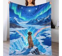 EMYXPAQM Great Dane Fleece Throw Blanket for Couch Sofa Bed All Season Great Dane Glacier Pattern Blanket Comfort Warmth Flannel Creative Gift for Wedding Anniversary 40x50inch(100x130cm)