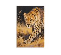 EMYXPAQM Leopard Canvas Wall Art Oil Painting Leopard Canvas Prints Modern for Home Office Bedroom Wall Decor Gift 20x30inch(50x75cm)
