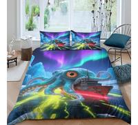 EMYXPAQM Octopus Duvet Cover Set 3D Icy Sea Shipwreck Design Bedding Sets Ultra Soft Microfiber Quilt Cover with Hidden Zipper & Pillowcase for Kids Boys Teens King（220x240cm）