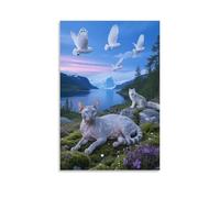 EMYXPAQM Peterbald Cat Canvas Wall Art Cat Norwegian Fjord Canvas Prints Modern Artwork for Living Room And Bedroom Home Decor Gift 16x24inch(40x60cm)