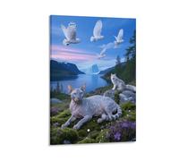 EMYXPAQM Peterbald Cat Canvas Wall Art Cat Norwegian Fjord Canvas Prints Modern Artwork for Living Room Home Office Decorations Gift 08x12inch(20x30cm)