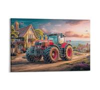 EMYXPAQM Rural Tractor Scene Canvas Wall Art Digital Art Style Vivid Giclee Canvas Prints Modern Artwork Decoration for Living Room And Bedroom 08x12inch(20x30cm)