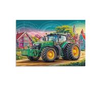 EMYXPAQM Rural Tractor Scene Canvas Wall Art Rural Farm Scene Style Giclee Canvas Prints Modern Artwork Wall Decor for Living Room Bedroom Home Office 08x12inch(20x30cm)