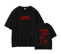 EN 2024 Album No Doubt Tshirt Merch T-Shirt Support Printed Shirts for Fans Cotton Tops(F Black,S)
