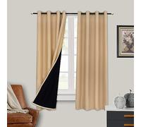 ("en": "2PCS Blackout Curtains for Bedroom, Thermal Insulated Grommet Window Drapes, Full Light Blocking with Black Liner, 62" Width x 86" Height")