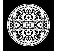 en Arabic National Circular Ornament Wall Decals 42x42cm Art Decoration White