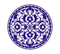 en Arabic National Circular Ornament Wall Decals 67.2x67.2cm Can Modify and add Information DarkBlue