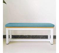 EN AyuL 5cm Thick Garden Bench Cushion 2 Seater/3 Seater Indoor Outdoor,Dining Long Bench Seat Cushion Pad for Garden Patio Swing (90x35cm,Blue)