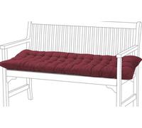 EN AyuL Thick Garden Cushion 8cm Cotton Bench Pad 2/3 Seater Outdoor,Thick Garden Bench Seat Cushion Pad for Home/Swing/Patio/Indoor (170x50cm,Red)