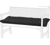 EN AyuL Thick Garden Cushion 8cm Cotton Bench Pad 2/3 Seater Outdoor,Thick Garden Bench Seat Cushion Pad for Home/Swing/Patio/Indoor (45x45cm,Black)