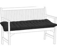 EN AyuL Thick Garden Cushion Cotton Bench Pad 2/3 Seater,Outdoor Rectangle Bench Cushion Seat Pad for Garden/Home/Chaise/Swing/Patio/Sofa (120 * 50cm,Black)