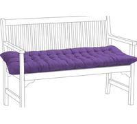 EN AyuL Thick Garden Cushion Cotton Bench Pad 2/3 Seater,Outdoor Rectangle Bench Cushion Seat Pad for Garden/Home/Chaise/Swing/Patio/Sofa (120 * 40cm,Purple)