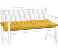 EN AyuL Thick Garden Cushion Cotton Bench Pad 2/3 Seater,Outdoor Rectangle Bench Cushion Seat Pad for Garden/Home/Chaise/Swing/Patio/Sofa (100 * 50cm,Yellow)