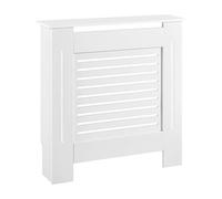 [en.casa] Radiator Cover Case for Heater Burn Protection Slatted MDF Boards 112 x 19 x 82 cm White