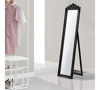 [en.casa] Stand mirror Arezzo 160 x 40 cm Full-length mirror rectangular tiltable baroque Black