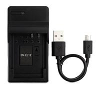 EN-EL12 USB Charger for Nikon Coolpix AW130, AW100, AW120, AW110, S6200, S6300, S8100, S8200, S9100, S9300, S9500, S9900 Camera and More