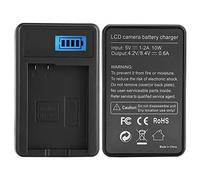 EN-EL14 Battery Charger LCD Display USB Portable Black for D5100/D3100/D3200/D3300/Coolpix P7000/DF