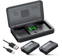 EN-EL14 / EN-EL14a Battery 2-Pack 1500mAh and PD 20W USB Fast Charger for Nikon EN-EL14, D3100 D3200 D3300 D3400 D3500 D5100 D5200 D5300 D5500 D5600 DF Coolpix P7000 P7100 P7700 P7800 Cameras